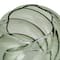 7.75&#x22; Green Round Twisted Glass Vase
